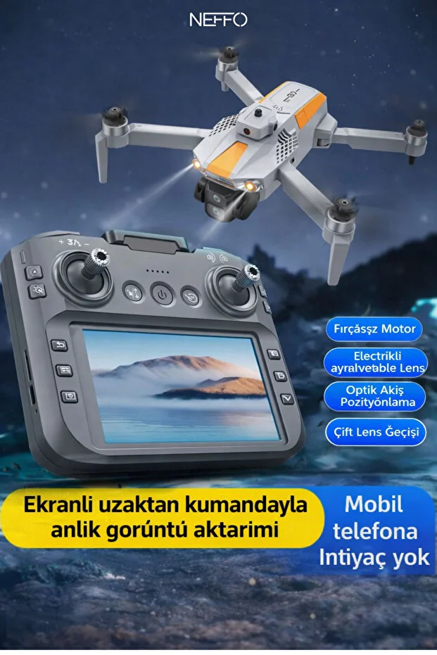 R06 Akıllı Çarpışma Engelleme Katlanabilir Hd Kameralı - Ekranlı Drone