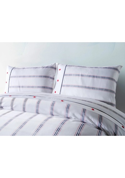 Doqu Home Marine Nevresim Takımı Meridian Çift Kişilik - Beyaz