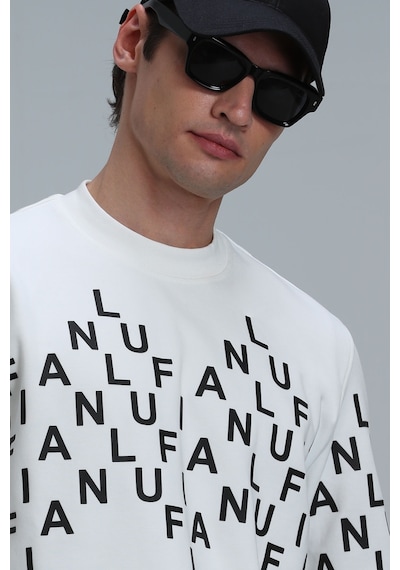 Lufian 112030108100510 Rose Erkek Sweatshirt - Kırık Beyaz Lufian 112030108100510 Rose Erkek Sweatshirt - Kırık Beyaz