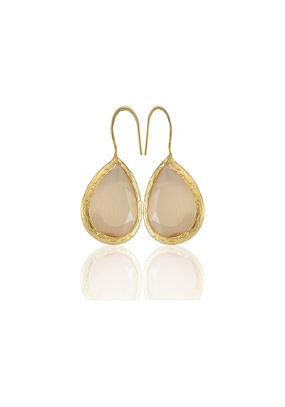 Kadir Jewellery 22 Ayar Altın Kaplama Damla Taşlı Küpe -el İşçiliği Ve Hipoalerjenik Küpe Turuncu 24950824
