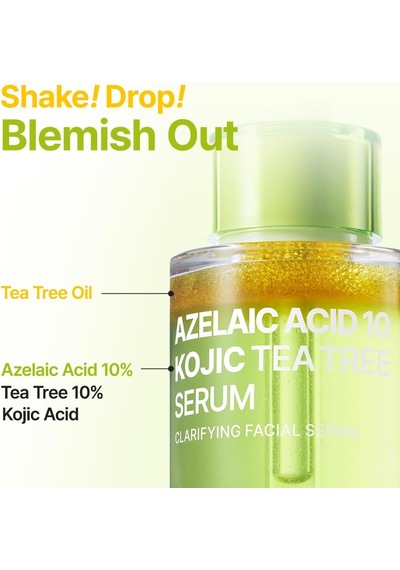 Azelaic Acid 10% Kojic Acid Tea Tree Serum Akne Karşıtı Leke Görünümü Dengeleyici Serum 30 Ml