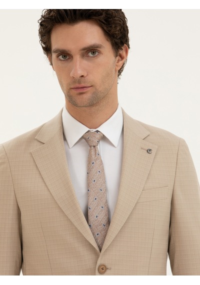 Cacharel Bej Slim Fit Takım Elbise