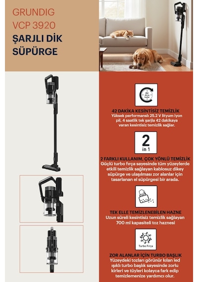 Grundig VCP 3920 G Dik Süpürge