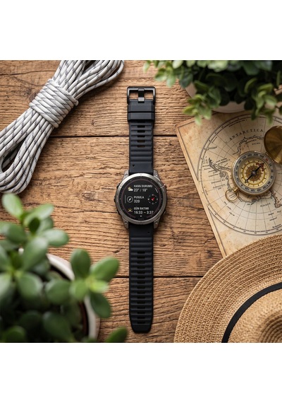 Caseonn Garmin Fenix 6 Pro Kordon Quickfit Premium Spor Kayış Siyah