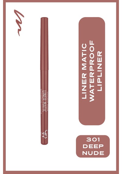 Liner Matic Waterproof Lippencil - Suya Dayanıklı Dudak Kalemi No:301 Deep Nude