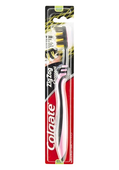 Zigzag Charcoal Diş Arası Temizliği Orta Diş Fırçası Açık Ahşap