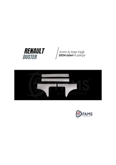 Renault Duster 2024 Üzeri Krom İç Kapı Eşiği 4 Kapı P.çelik