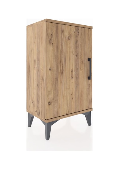 Arges Komodin 2 Raflı Tek Kapaklı 44x30x80 Çam-çam Çam