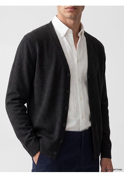 Lcwaıkıkı Classic Kahverengi Regular Fit V Yaka Erkek Triko Hırka