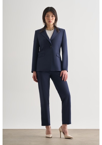 Mizalle Lacivert Tek Düğme Klasik Blazer Ceket Lacivert