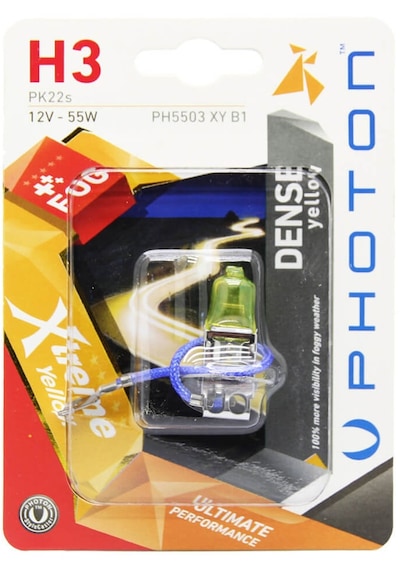Photon H3 Xtreme Yellow Blister Limon Sarısı Far Ampulü 2 Adet
