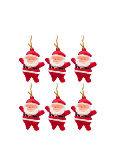 Yılbaşı Ağaç Süsleme Seti 4.5 Cm Noel Baba 6 Lı