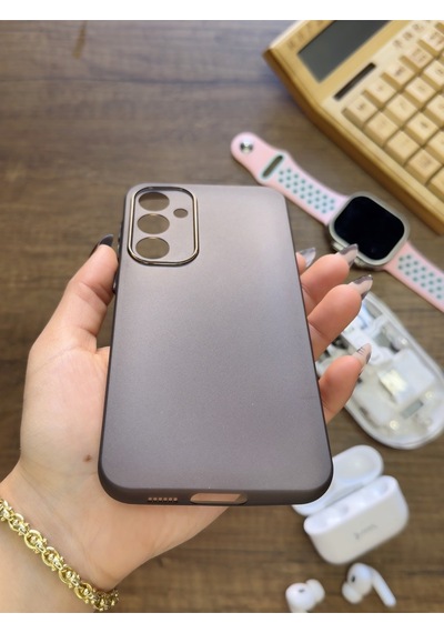 Samsung Galaxy S23 Fe Uyumlu Süper İnce Mat Ultra Thin Silikon Kılıf Buzlu Siyah