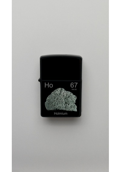 Holmium Holmium Ho 67 Temalı Benzinli Siyah Çakmak Magnet Hediye Siyah