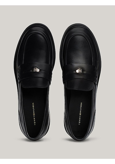 Tommy Hilfiger Kadın Deri Loafer Ayakkabı Fw0fw08029bds Siyah