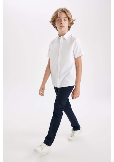 DeFacto Erkek Çocuk Düz Paça Beli Lastikli Cepli Lacivert Basic Düz Gabardin Okul Pantolonu T8850A624AUNV253 DeFacto Erkek Çocuk Düz Paça Beli Lastikli Cepli Lacivert Basic Düz Gabardin Okul Pantolonu T8850A624AUNV253