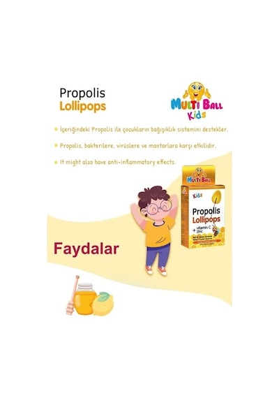 Multi Ball Kids Propolis Lollipop