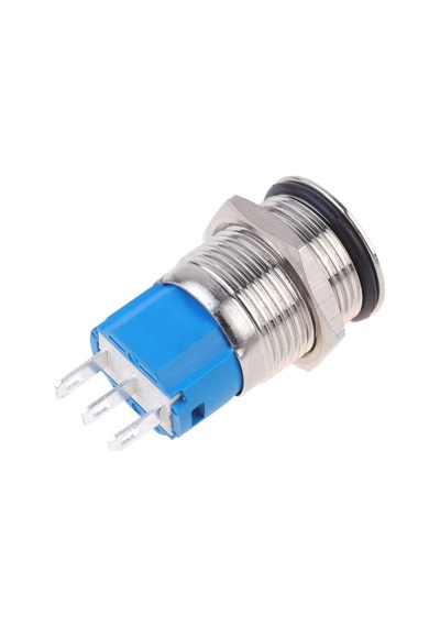 16mm Metal Panel Montaj Düz Kafa Latch Buton No Nc Dc 6a 12v Ac 3a 250v Ip67 Su Geçirmez Düğme Star