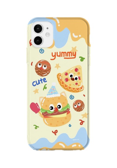 İphone 11 Uyumlu Baskılı Şeffaf Telefon Kılıfı Koleksiyon: Snacktoon Delight 7