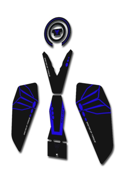 Yamaha Mt07 2025 Uyumlu Tankpad Seti Turkuaz Mavi