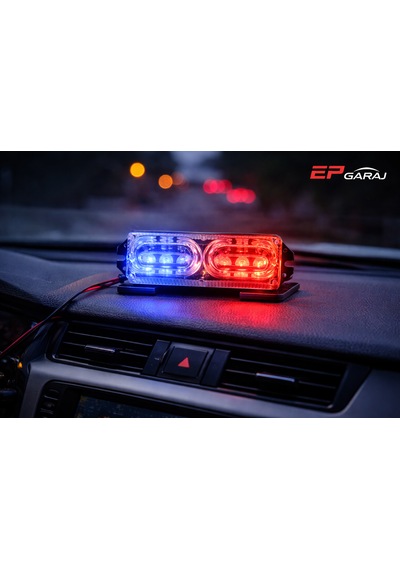 Mavi Kırmızı Çakar Üniversal Strobe Çakar Lamba Kırmızı / Mavi Led 0