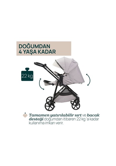 Chicco Seety Çift Yönlü Bebek Arabası - Florence Beige