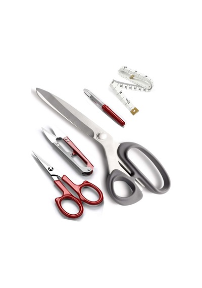 Sol El Makası Solak Plastik Saplı 21 CM Kumaş Kesim Makası Set