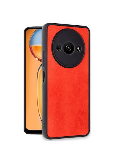 Redmi A3 4g Kılıf Aras Deri Kapak - Kırmızı Bz8683140744038