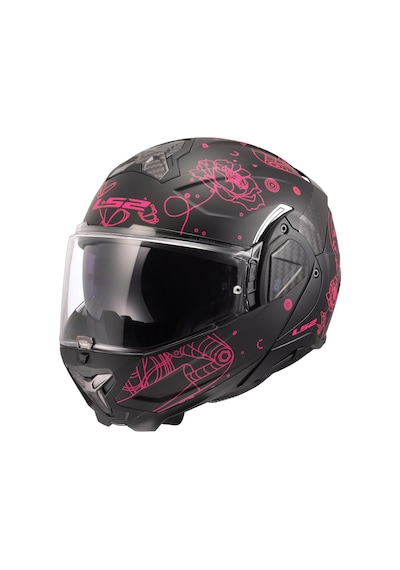 Ls2 Advant 2 Sophıa Mat Siyah-pembe Kask Pembe