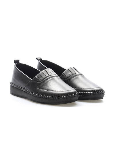 Fast Step Hakiki Deri Kadın Casual Ayakkabı 164za2010 Siyah