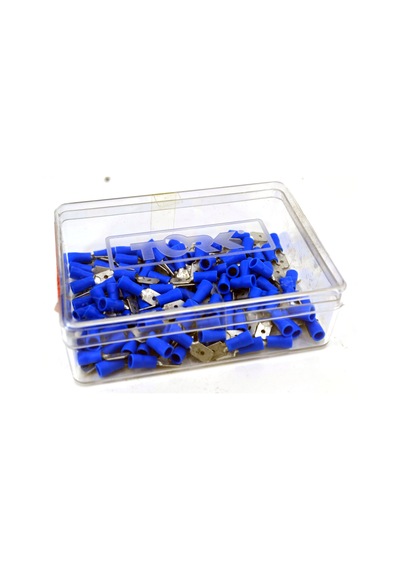 Kablo Ucu 6,3 Erkek Mavi İzolasyonlu Sıkmalı SKP 200 Adet 1.50-2.50 Mm