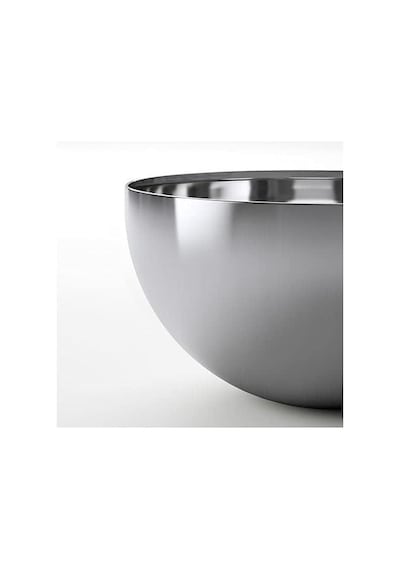Servis Salata Kasesi Metal 12 Cm Paslanmaz Çelik Kase Sunum Gümüş
