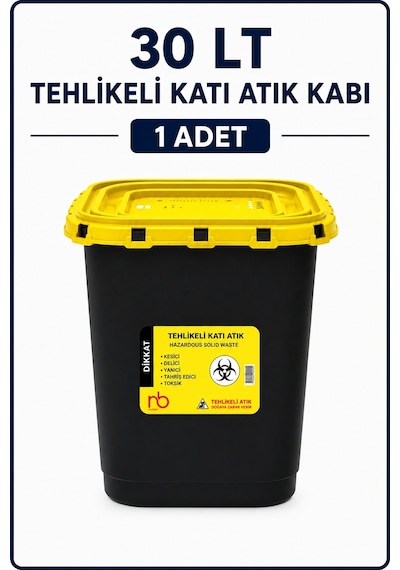 Telkar Tehlikeli Katı Atık Kabı 30 L 1 Adet