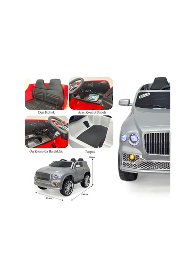 Boss Gt Gri Uzaktan Kumandalı 4x2 12 Volt Akülü Araba - Rc Maybach Akülü Araba Çok Renkli