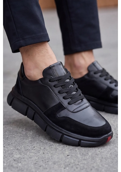 Monolithduo - Hakiki Deri Kalın Segment Tabanlı Bağcıklı Erkek Sneaker Ayakkabı, Parlatılmış Der... siyah Monolithduo - Hakiki Deri Kalın Segment Tabanlı Bağcıklı Erkek Sneaker Ayakkabı, Parlatılmış Der... siyah