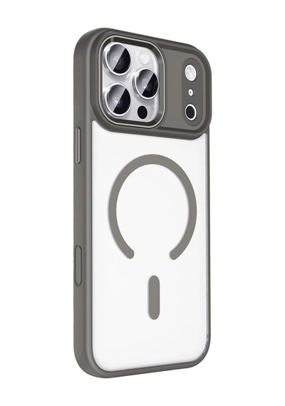 Joko - 913 - Apple Apple iPhone Uyumlu 17 Pro Max Terea Magsafe Kapak - Glblseme - - Gri