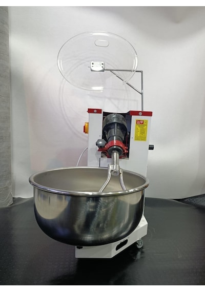 Dev Mikser Kapaklı Hamur Karma Makinası 25 Kg Un 10 Lt Su 35 Kg Kapasiteli Beyaz