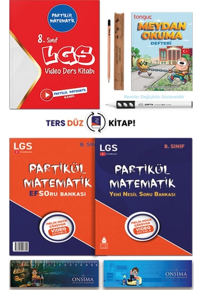 Partikül Matematik 8. Sınıf Lgs Efso - Yeni Nesil Soru Bankası - Partikül Matematik Video Ders Notları Set 2 Kitap