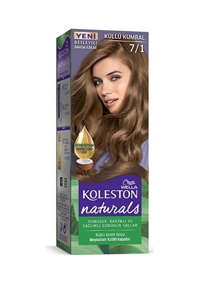 Hubrendy Tedarik Naturals Saç Boyası Küllü Kumral 7/1