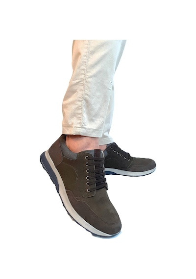 Fiyra Fth07 Haki Renk Fuspetli Hakiki Deri Erkek Spor Ayakkabı Haki