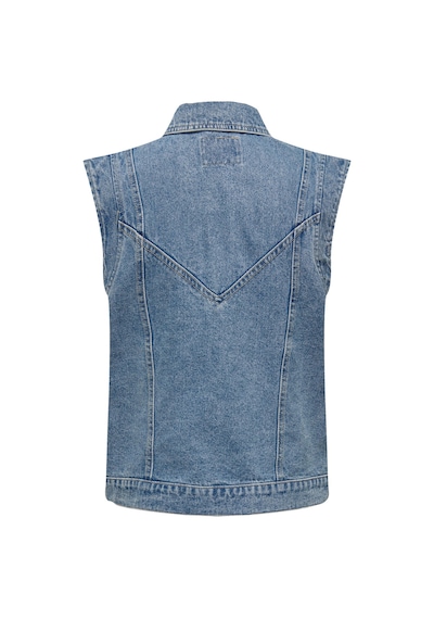 Only Onlkennedy Sl Waistcoat Kadın Denim Yelek Acı Kahverengi