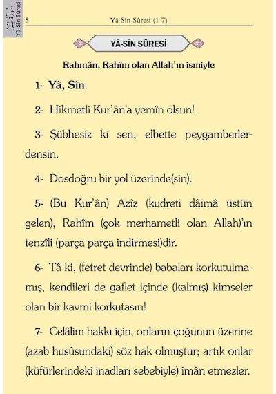 Cep Boy Süet Mealli Yasin Cüzü (Bordo, ElifVavlı)