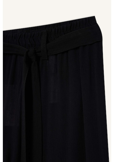 Defacto Culotte Geniş Paça Krinkıl Viskon Kapri C9565ax26smbk81 Siyah-bk81