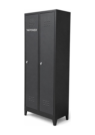 Takpower 2 Kapaklı Metal Dolap - Soyunma Dolabı Antrasit Gri