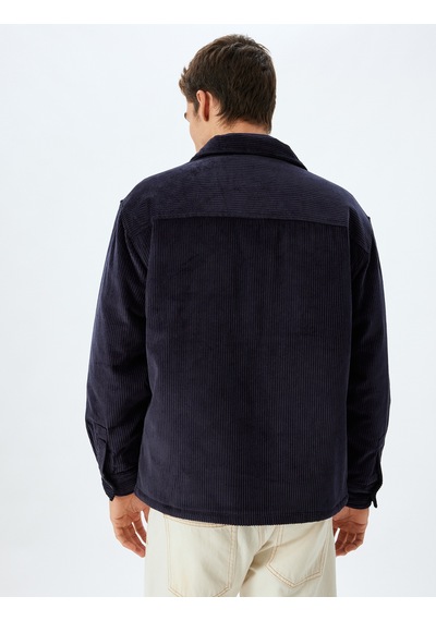 Koton Slim Fit Ceket Fitilli Kadife Gömlek Yaka Kapaklı Cep Detaylı Pamuklu Lacivert 5wam20118hw Lacivert Koton Slim Fit Ceket Fitilli Kadife Gömlek Yaka Kapaklı Cep Detaylı Pamuklu Lacivert 5wam20118hw Lacivert