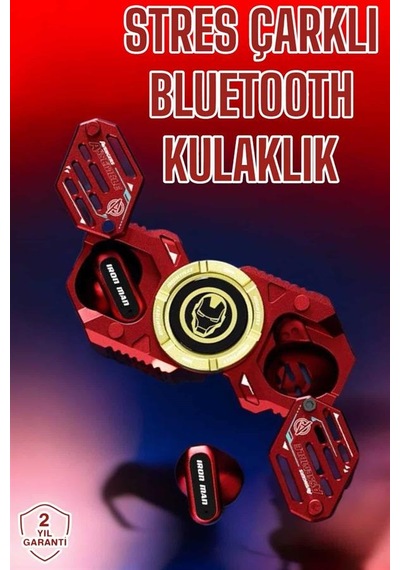 Bluetooth Kulaklık Stres Çarklı Döndürülebilir Uzun Şarj Süreli Oyuncu Kulaklığı