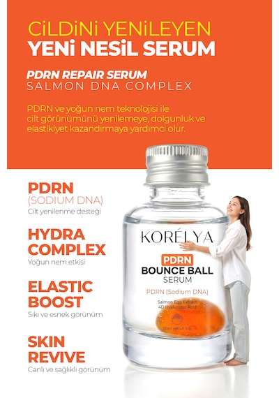 Pdrn İçeren Cildi Gençleştirmeye Yardımcı Çift Fazlı Esans Serum Pdrn Bounce Ball Serum 30 Ml