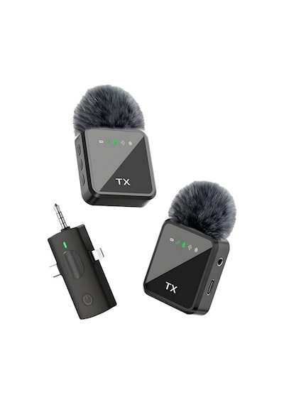 Daytona K9-y2 Kablosuz Taşınabilir 3 In1 Yaka Mikrofonu Tüylü Mini Mic Tak Ve Çalıştır Canlı Yayın Vlog Kablos