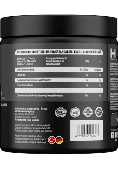 Hiq Nutrition Hıq Creatine Creapure 250g Unflavored
