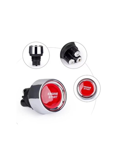 Mr-180a-2 Kırmızı Işıklı Buton 12v 24v 50a Ateşleme Marş Butonu